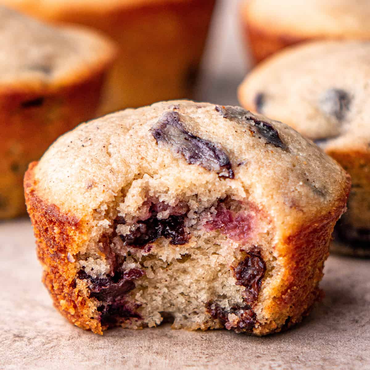 a Cherry Muffin with a bite taken out of it