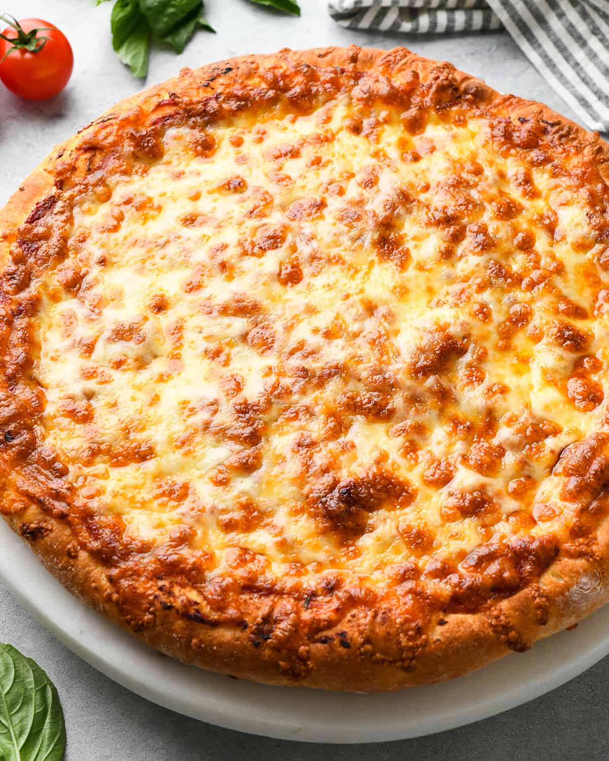 a baked pizza using this Best Pizza Dough Recipe
