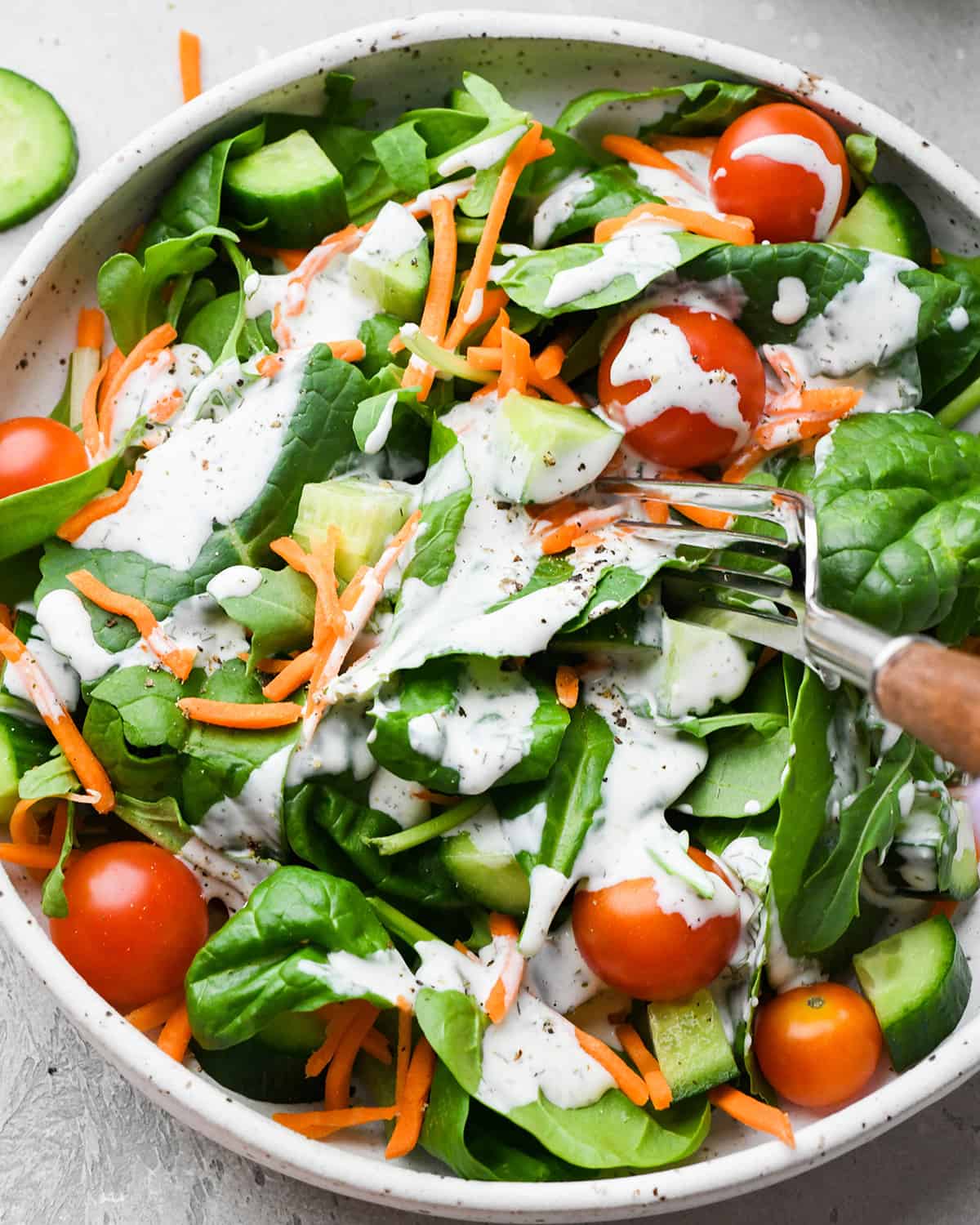 Ranch Dressing Mix as dressing on a green salad