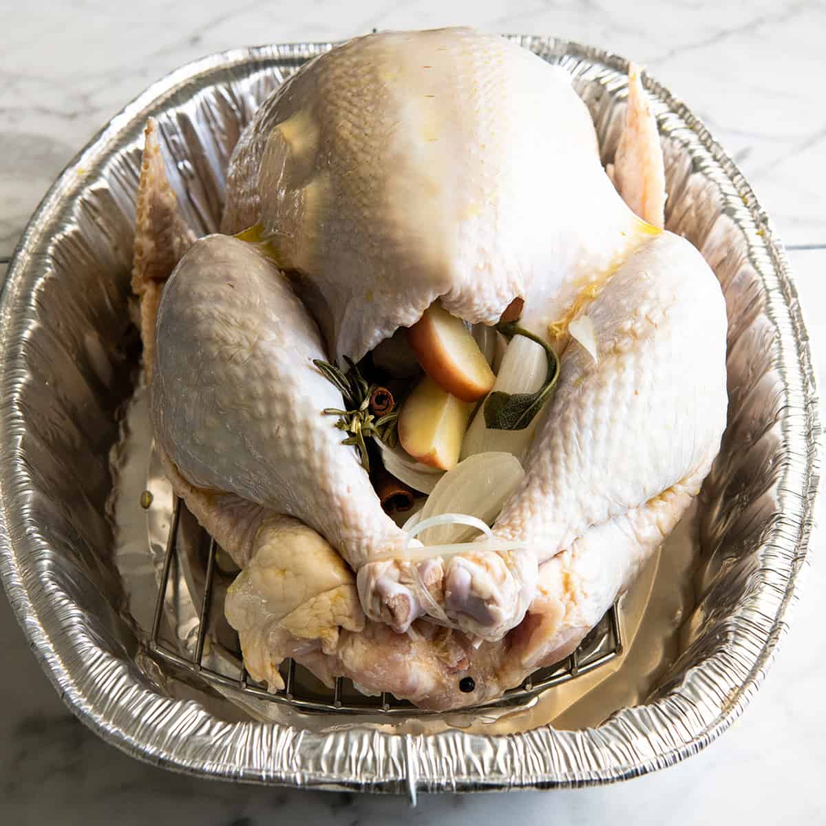 front view photo showing how to cook a turkey